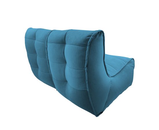 Бескаркасный двухместный диван Twin Couch™ - Blue Jazz (синий), Цвет: Blue Jazz, Категория ткани: Велюр, изображение 4