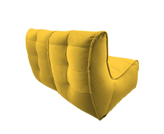 Бескаркасный двухместный диван Twin Couch™ - Yellow Shine (желтый велюр), Цвет: Yellow Shine, Категория ткани: Велюр, изображение 4
