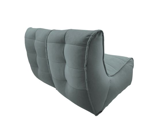 Бескаркасный двухместный диван Twin Couch™ - Keystone Grey (светло-серый), Цвет: Keystone Grey, Категория ткани: Велюр, изображение 4