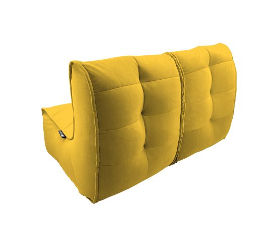 Бескаркасный двухместный диван Twin Couch™ - Yellow Shine (желтый велюр), Цвет: Yellow Shine, Категория ткани: Велюр, изображение 6
