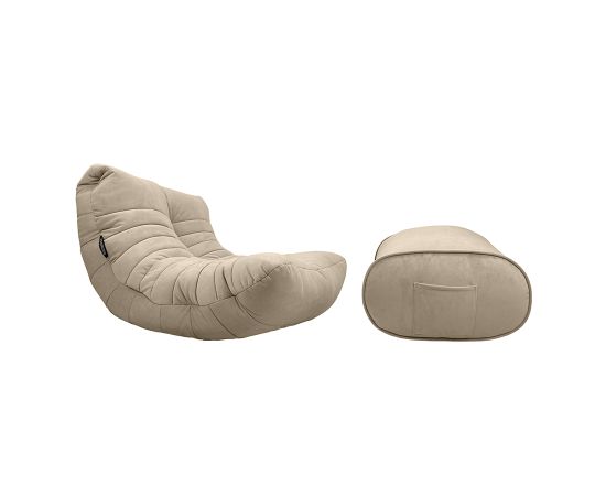 Комплект бескаркасной мебели Acoustic Lounge - Eco Weave (бежевый велюр), Цвет: Eco Weave, Категория ткани: Велюр, изображение 2