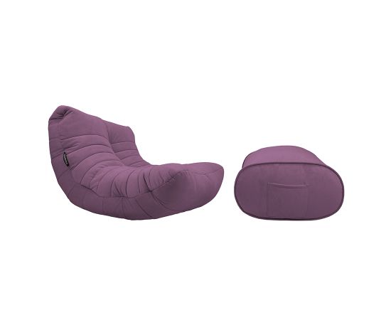 Комплект бескаркасной мебели Acoustic Lounge - Sakura Pink (розовый велюр), Цвет: Sakura Pink, Категория ткани: Велюр, изображение 2