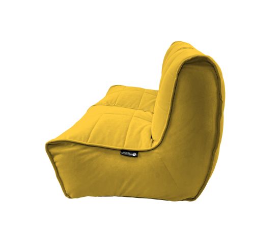 Бескаркасный двухместный диван Twin Couch™ - Yellow Shine (желтый велюр), Цвет: Yellow Shine, Категория ткани: Велюр, изображение 7