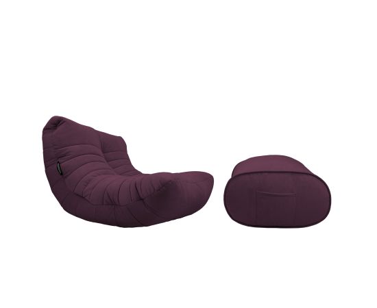 Комплект бескаркасной мебели Acoustic Lounge - Aubergine Dream (темно-фиолетовый велюр), Цвет: Aubergine Dream, Категория ткани: Велюр, изображение 2