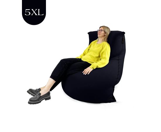 Бескаркасное кресло-мешок SNUGG™- Ballistic Black (черный), Цвет: Ballistic Black, Категория ткани: Спандекс, изображение 2