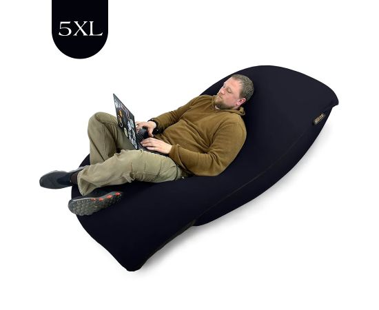 Бескаркасное кресло-мешок SNUGG™- Ballistic Black (черный), Цвет: Ballistic Black, Категория ткани: Спандекс, изображение 3