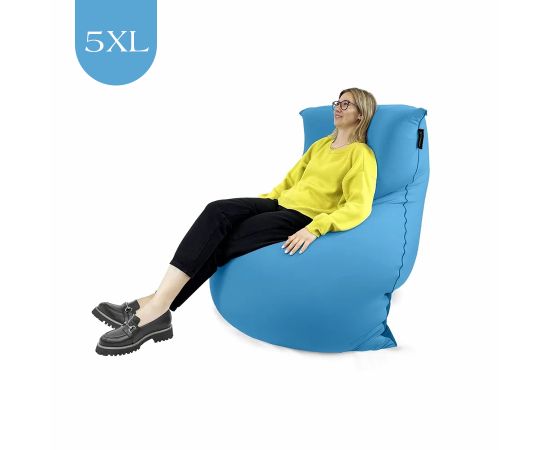 Бескаркасное кресло-мешок SNUGG™ - Blue Lagoon (голубой), Цвет: Blue Lagoon, Категория ткани: Спандекс, изображение 2