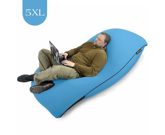 Бескаркасное кресло-мешок SNUGG™ - Blue Lagoon (голубой), Цвет: Blue Lagoon, Категория ткани: Спандекс, изображение 3