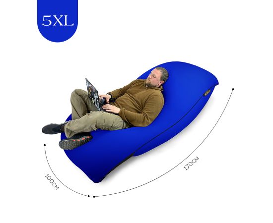 Бескаркасное кресло-мешок SNUGG™ - Cobalt Blue (синий), Цвет: Cobalt Blue, Категория ткани: Спандекс, изображение 4