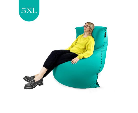 Бескаркасное кресло-мешок SNUGG™ - Cyan Wave (бирюзовый), Цвет: Cyan Wave, Категория ткани: Спандекс, изображение 2