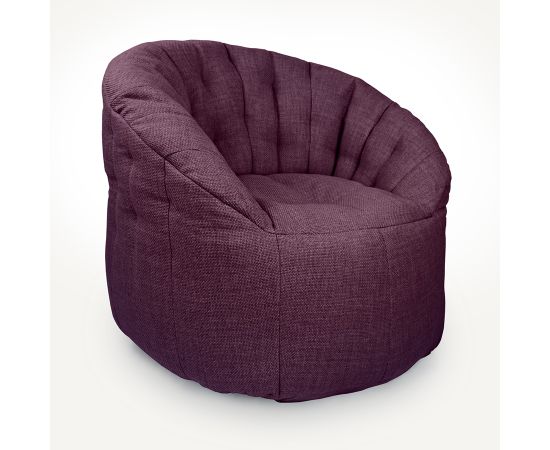 Дизайнерское бескаркасное кресло Butterfly Sofa Aubergine Dream (фиолетовое)