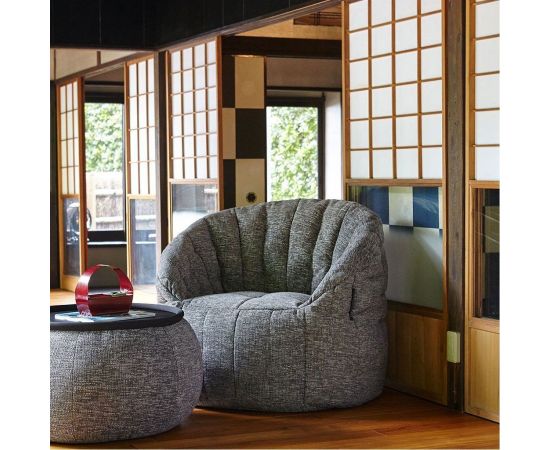 Серый комплект бескаркасной мебели