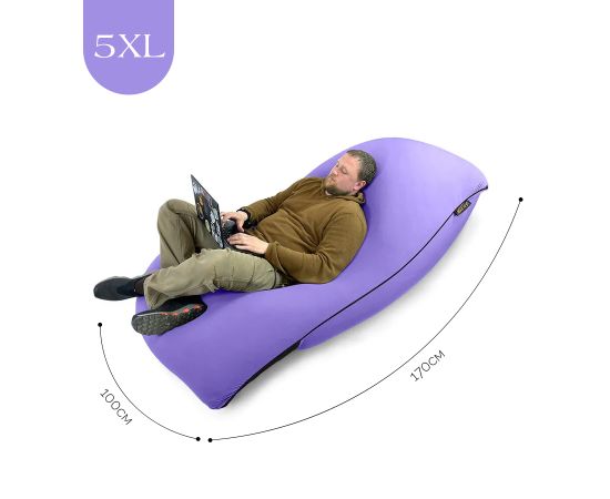 Бескаркасное кресло-мешок SNUGG™ - Lavender Queen (лавандовый), Цвет: Lavender Queen, Категория ткани: Спандекс, изображение 4