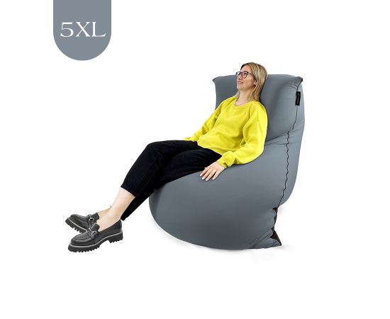 Бескаркасное кресло-мешок SNUGG™ - Moon Grey (серый), Цвет: Moon Grey, Категория ткани: Спандекс, изображение 2