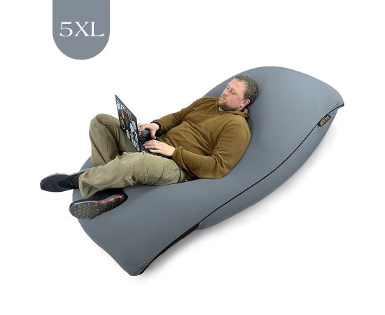 Бескаркасное кресло-мешок SNUGG™ - Moon Grey (серый), Цвет: Moon Grey, Категория ткани: Спандекс, изображение 3