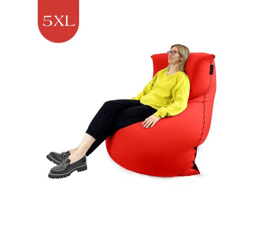 Бескаркасное кресло-мешок SNUGG™- Roulette Red (красный), Цвет: Roulette Red, Категория ткани: Спандекс, изображение 2