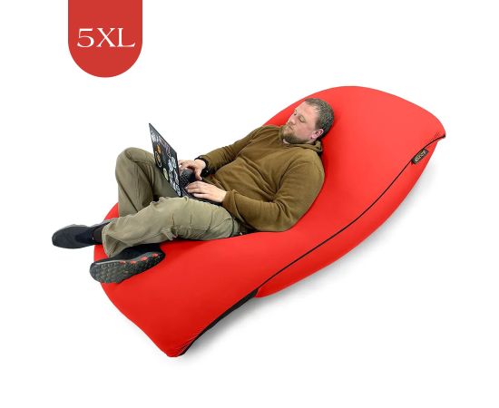 Бескаркасное кресло-мешок SNUGG™- Roulette Red (красный), Цвет: Roulette Red, Категория ткани: Спандекс, изображение 3