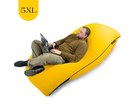 Бескаркасное кресло-мешок SNUGG™ - Yellow Shine (желтый), Цвет: Yellow Shine, Категория ткани: Спандекс, изображение 3