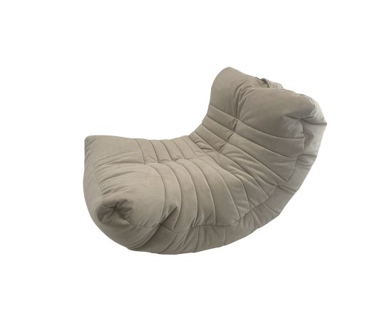 Бескаркасное кресло Acoustic Sofa™ - Eco Weave (бежевое) велюр