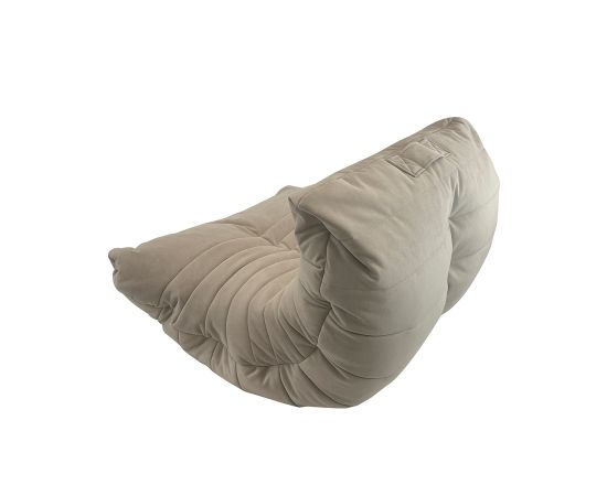 Бескаркасное кресло Acoustic Sofa™ - Eco Weave (бежевое) велюр