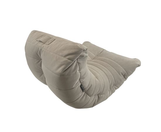 Бескаркасное кресло Acoustic Sofa™ - Eco Weave (бежевое) велюр