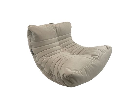 Бескаркасное кресло Acoustic Sofa™ - Eco Weave (бежевое) велюр