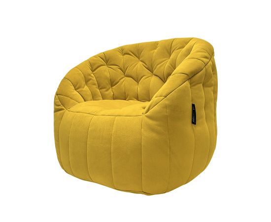 Комплект бескаркасной мебели Butterfly Chaise - Yellow Shine (желтый), Цвет: Yellow Shine, Категория ткани: Велюр, изображение 3