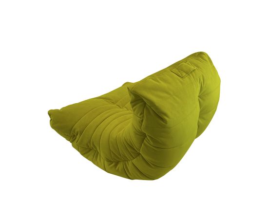 Бескаркасное анатомическое кресло зеленого цвета