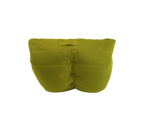 Бескаркасное анатомическое кресло зеленого цвета