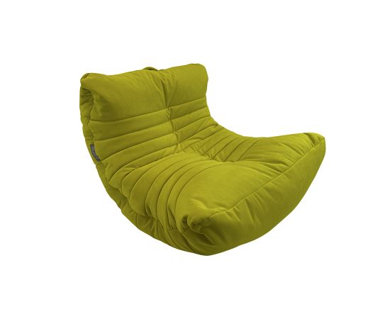 Бескаркасное анатомическое кресло зеленого цвета