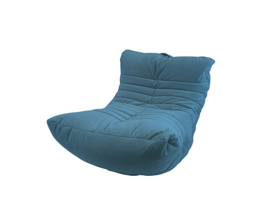 Бескаркасное кресло Acoustic Sofa Blue Jazz (синее) велюр