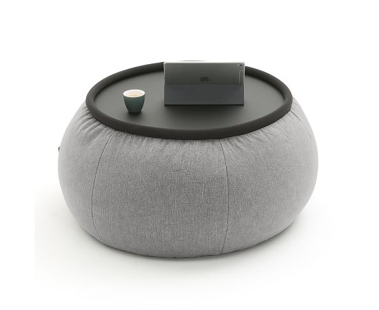 Бескаркасный стол-пуф Versa Table™ - Luscious Grey (серый), Цвет: Luscious Grey, Категория ткани: Шенилл, изображение 2