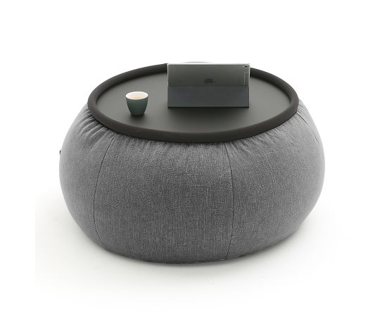 Бескаркасный стол-пуф Versa Table™ - Black Sapphire (черный), Цвет: Black Sapphire, Категория ткани: Шенилл, изображение 2