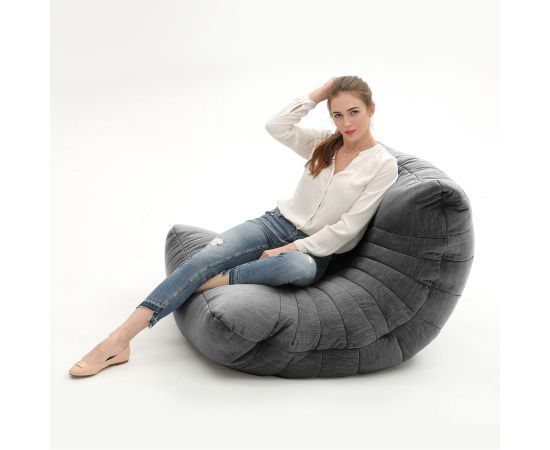 Комплект бескаркасной мебели Acoustic Lounge - Black Sapphire (черный), Цвет: Black Sapphire, Категория ткани: Шенилл, изображение 2