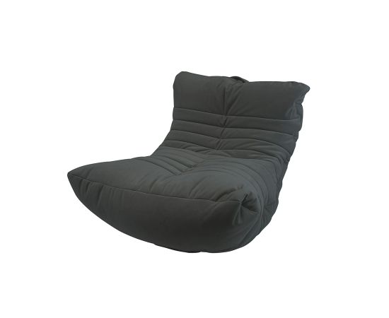 Бескаркасное кресло Acoustic Sofa™ - Black Sapphire (черное) велюр