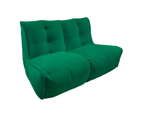 Бескаркасный двухместный диван Twin Couch™ - Forest Green(зеленый), Цвет: Forest Green, Категория ткани: Велюр, изображение 2