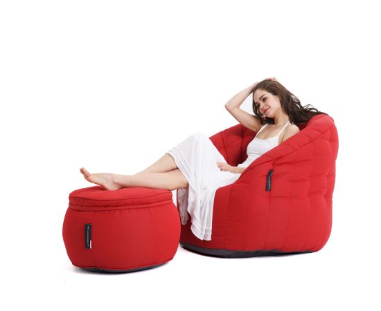 Комплект уличной мягкой мебели Butterfly Chaise - Crimson Vibe (красный), Цвет: Crimson Vibe, Категория ткани: Оксфорд, изображение 2