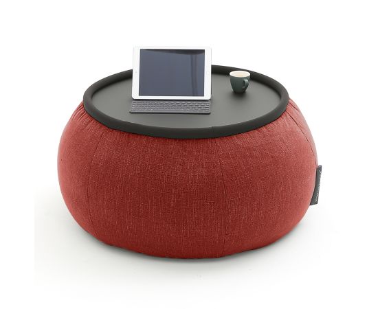 Бескаркасный стол-пуф Versa Table™ - Wildberry Deluxe (красный), Цвет: Wildberry Deluxe, Категория ткани: Шенилл, изображение 3