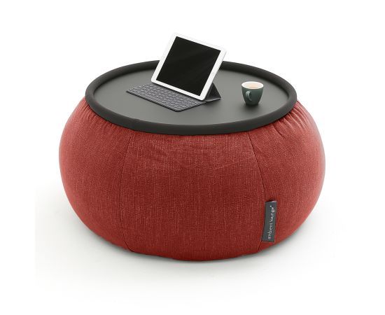 Бескаркасный стол-пуф Versa Table™ - Wildberry Deluxe (красный), Цвет: Wildberry Deluxe, Категория ткани: Шенилл, изображение 4