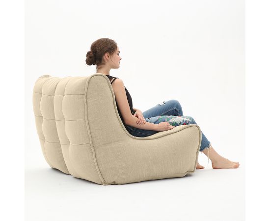 Бескаркасный двухместный диван Twin Couch™ - Eco Weave (бежевый шенилл), Цвет: Eco Weave, Категория ткани: Шенилл, изображение 3