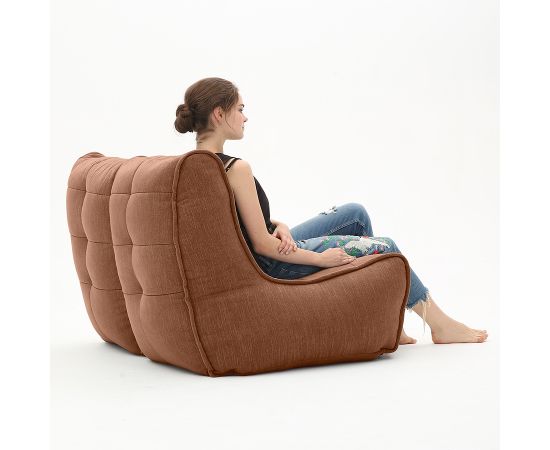 Бескаркасный двухместный диван Twin Couch™ - Terra Cocta (терракотовый шенилл), Цвет: Terra Cocta, Категория ткани: Шенилл, изображение 3