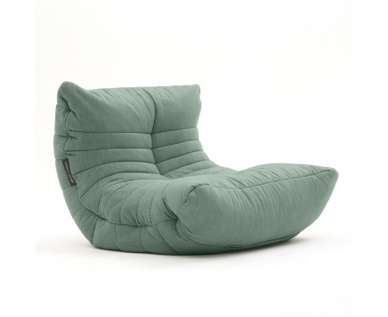 Бескаркасное анатомическое кресло Acoustic Sofa™ - Pepper Mint (серо-зеленый шенилл), Цвет: Pepper Mint, Категория ткани: Шенилл