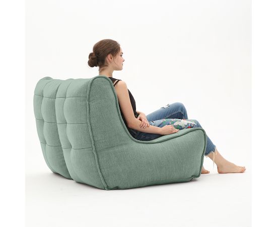 Бескаркасный двухместный диван Twin Couch™ - Pepper Mint (серо-зеленый шенилл), Цвет: Pepper Mint, Категория ткани: Шенилл, изображение 3