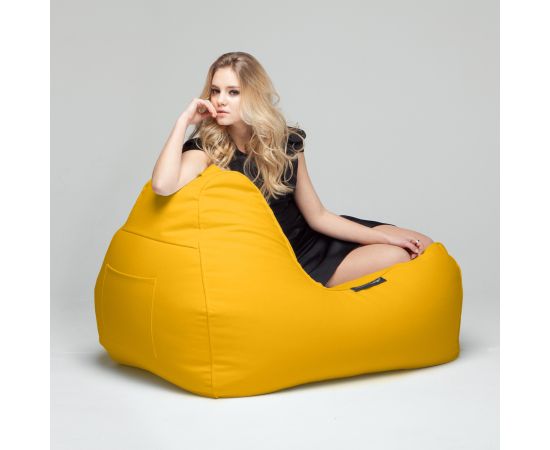 Широкое кресло из желтой замши Tivoli Lounger™ - Yellow Shine (Замша), Цвет: Yellow Shine, Категория ткани: Замша, изображение 3