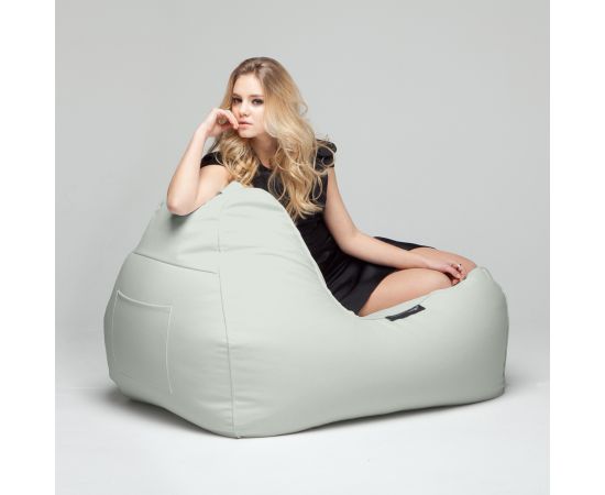 Кожаное кресло Tivoli Lounger™ - Pepper Mint (серо-зеленая замша)