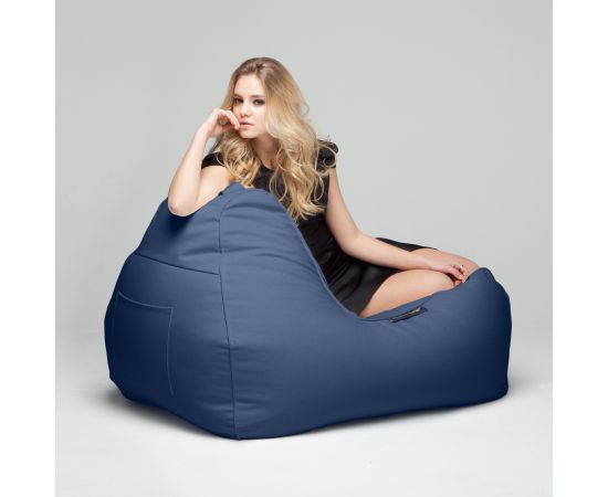 Кожаное кресло Tivoli Lounger™ - Blue Jazz (синее)