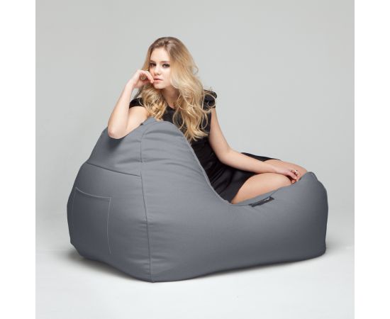 Кожаное кресло Tivoli Lounger™ - Luscious Grey (серое)