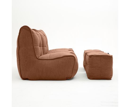 Бескаркасный модульный диван Mod4 Quad Couch™ - Keystone Grey (светло-серый), Цвет: Terra Cocta, Категория ткани: Шенилл, изображение 2