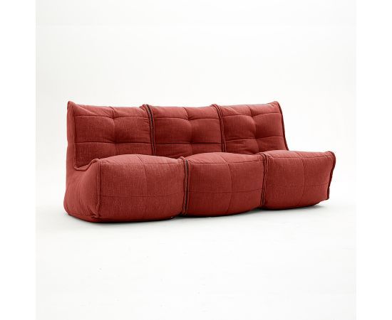 Бескаркасный модульный диван для троих Mod3 Movie Couch™ - Keystone Grey (светло-серый), Цвет: Wildberry Deluxe, Категория ткани: Шенилл