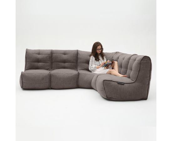 Модульный четырехместный диван Mod4 L Sofa™ - Keystone Grey (светло-серый), Цвет: Hot Chocolate, Категория ткани: Шенилл, изображение 2